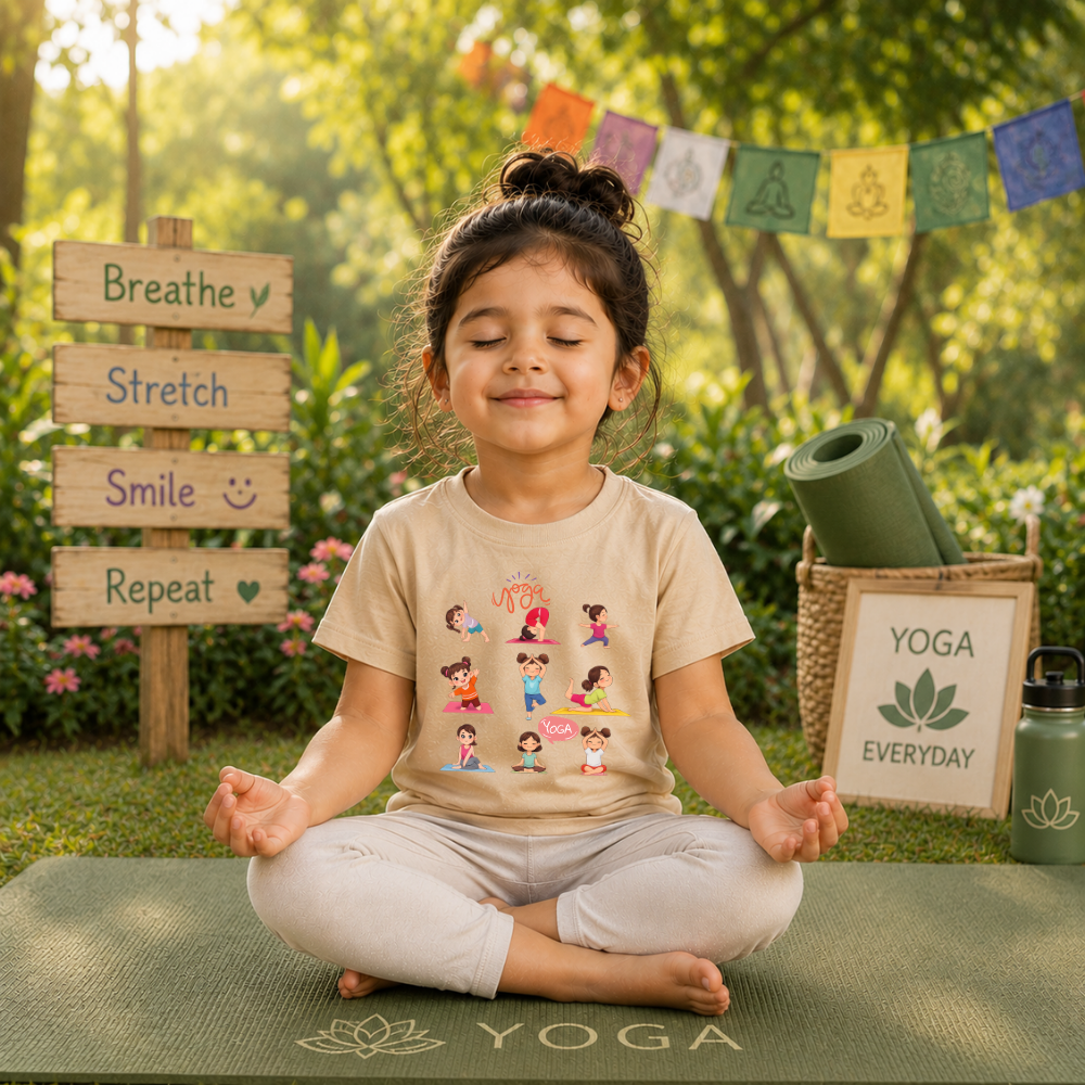 Minimalist Yoga T-Shirt – Aesthetic Cotton Meditation Tee for Yoga & Wellness Lifestyle