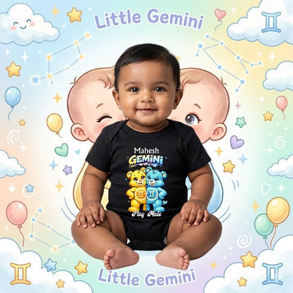 Little Gemini Play Male Personalized Baby Romper