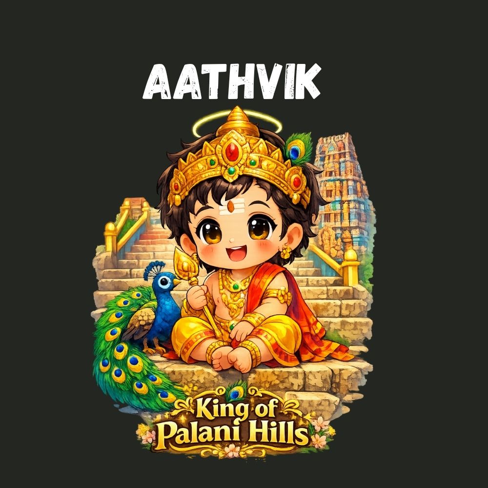 King of Palani Hills Personalized Kids T-Shirt | Custom Name Murugan Tee