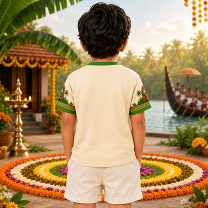 Kathakali Little Star Kids Onam Jersey T-Shirt – Kerala Traditional Festival Wear