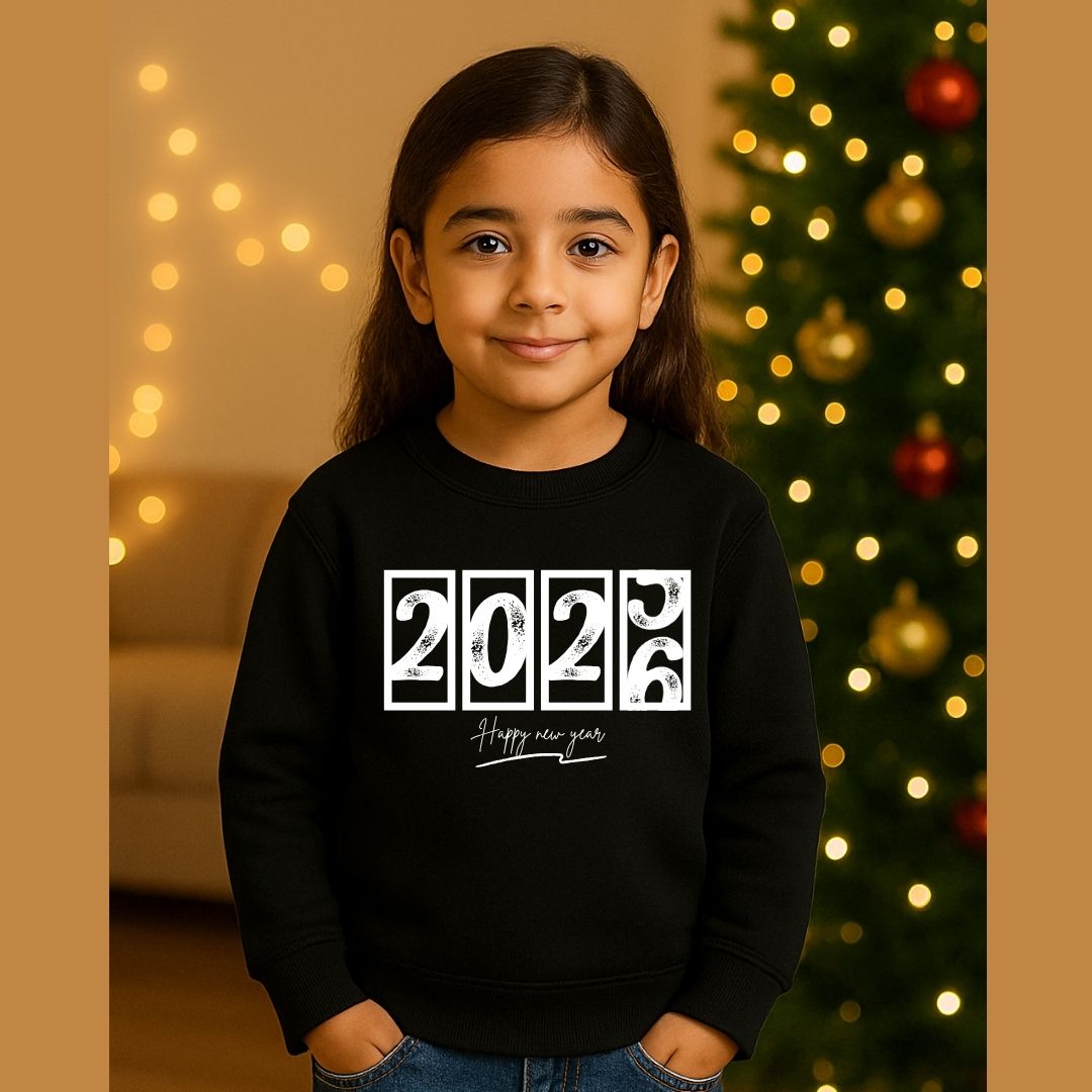 Festive New Year's Eve 2026 Kids Sweatshirt