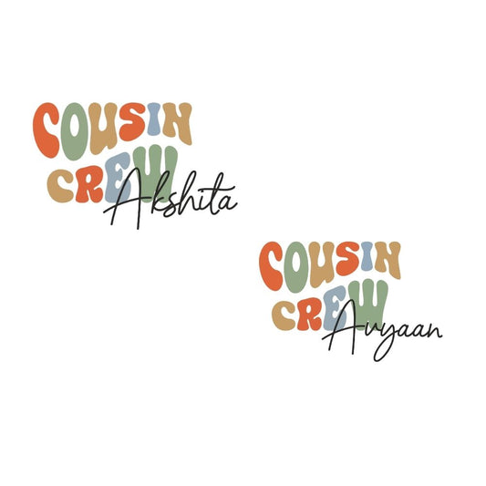 Cousin Crew Matching Tees -  Unique Rakhi Gift Idea for Sibling & Cousin Squad