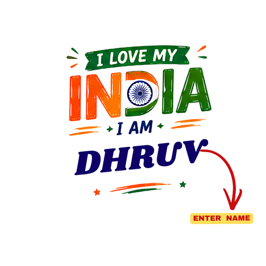 Personalized Tricolor Kids T-Shirt | Independence Day Outfit