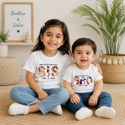 Photo Print Brother Sister T-Shirt Combo