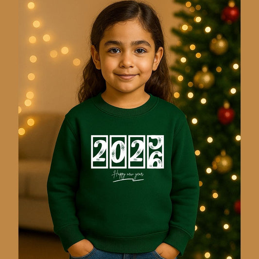 Festive New Year's Eve 2026 Kids Sweatshirt