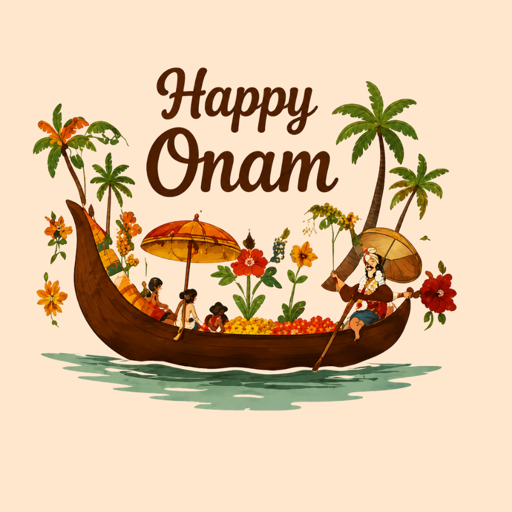 Onam Sibling T-Shirt & Baby Romper Combo | Matching Kerala Festival Outfit