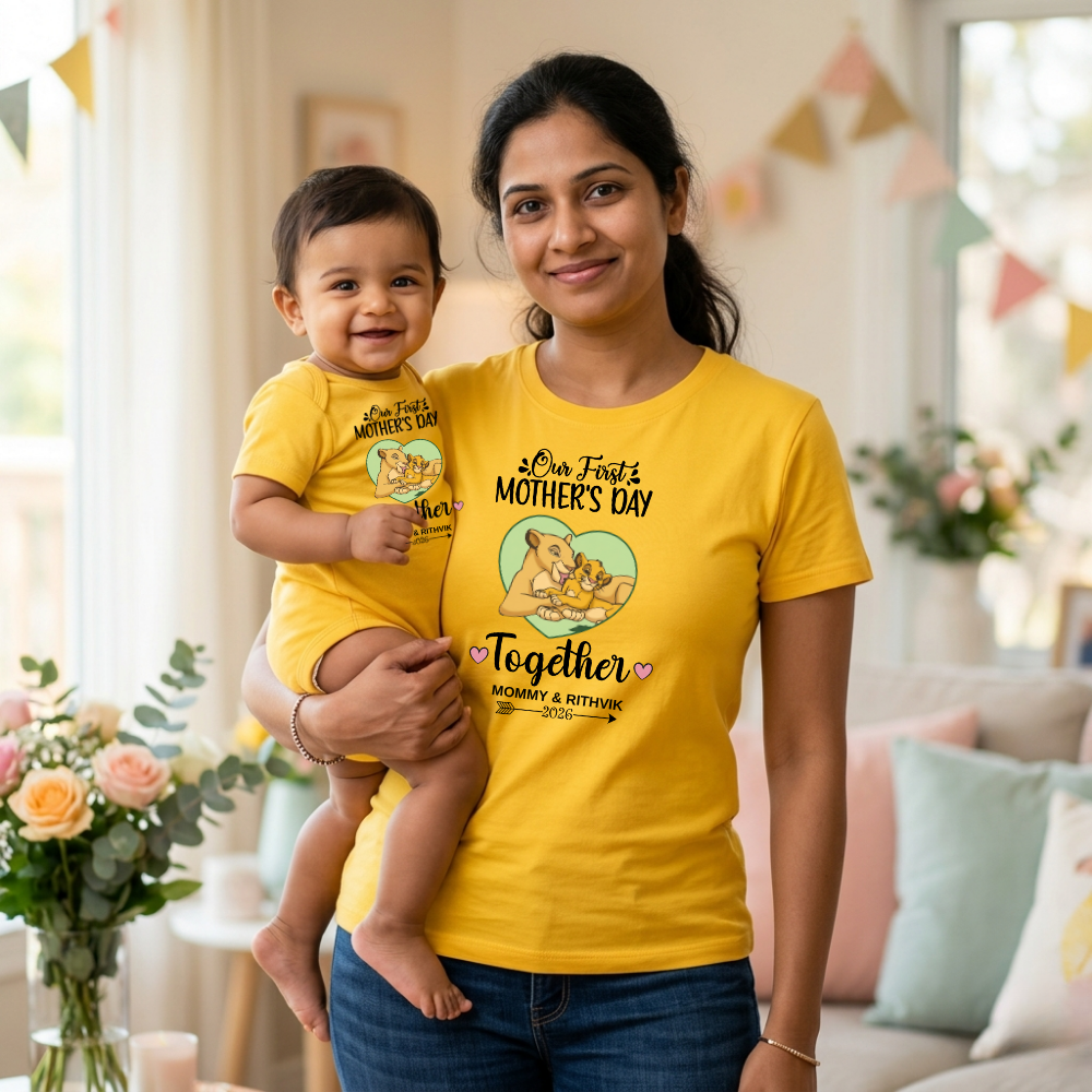 Mother & Child Matching T-Shirts – Personalized Mom and Baby Tees