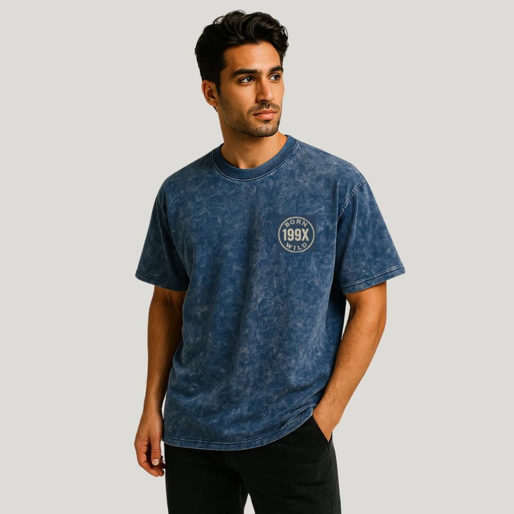 Urban Wash Oversized Tee – Vintage Indigo Blue
