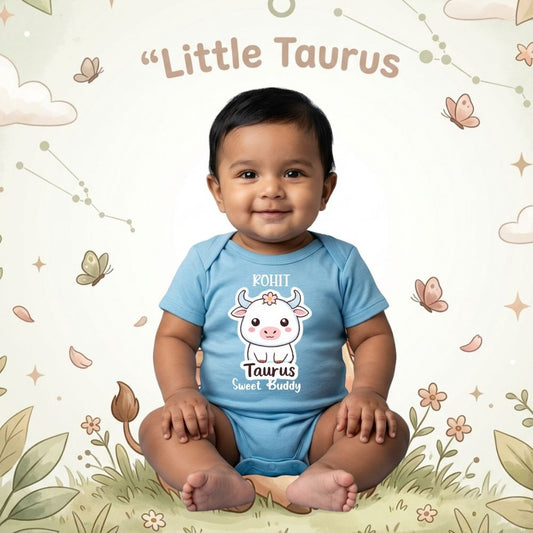 Little Taurus Sweet Buddy Personalized Baby Romper