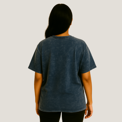 Customised Oversized T Shirt - Vintage Maroon Red