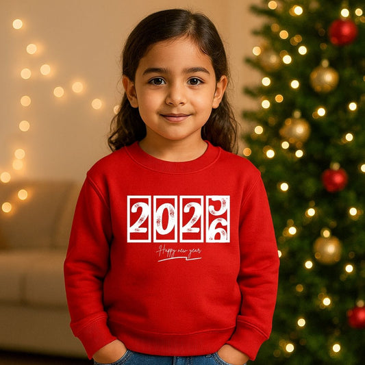 Festive New Year's Eve 2026 Kids Sweatshirt