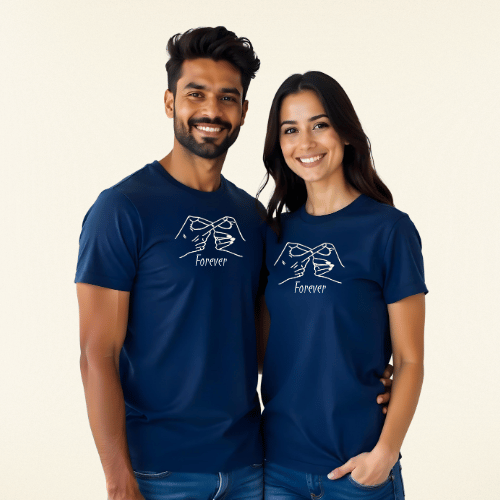 Couple T Shirts Romantic Minimal Print – Valentine Special