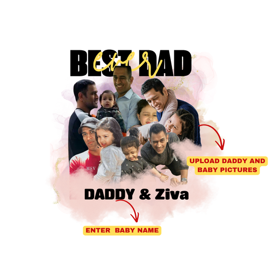 Custom Photo Matching T-Shirts for Dad and Kids | Personalized Father’s Day Family Combo Tees