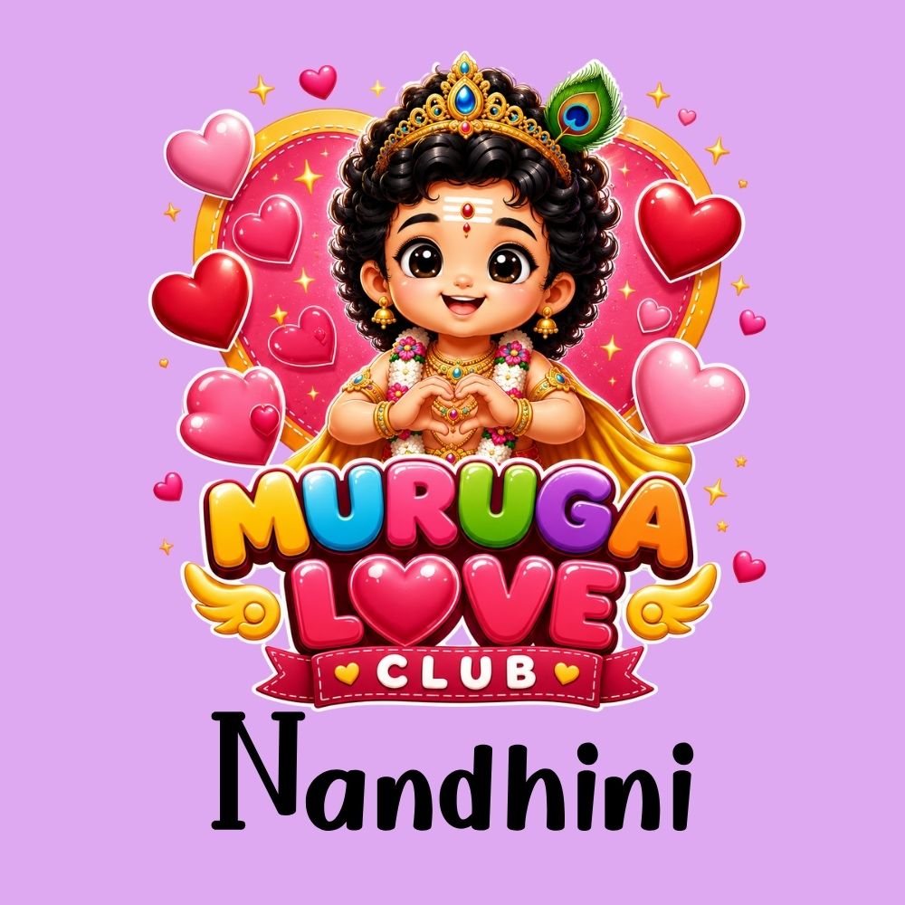 Muruga Love Club Personalized Kids T-Shirt | Custom Name Murugan Tee