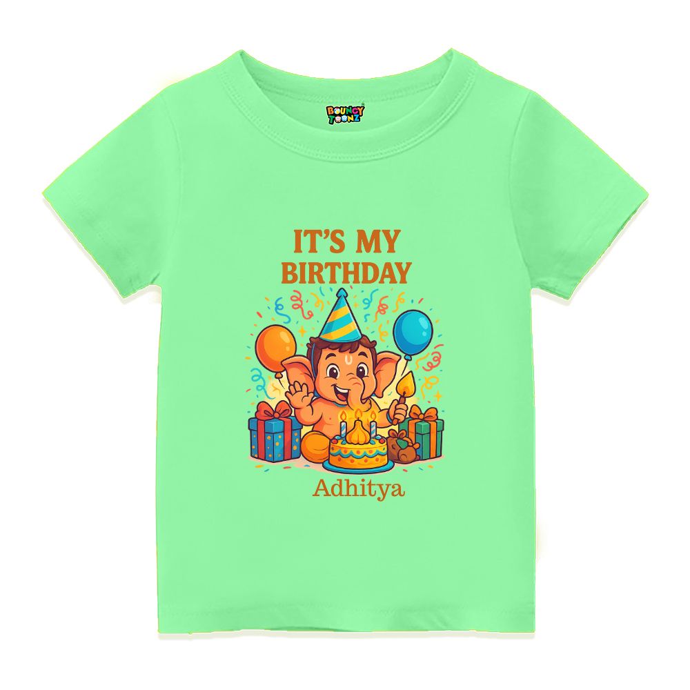 Birthday with Bala Vinayagar Vibes Kids Tshirt