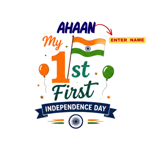 Personalized Tricolor Baby Romper | Independence Day Special