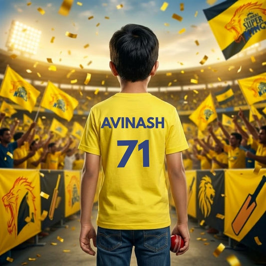 Chennai Super Kings Supporter T-Shirt – CSK IPL Fan Wear for Kids