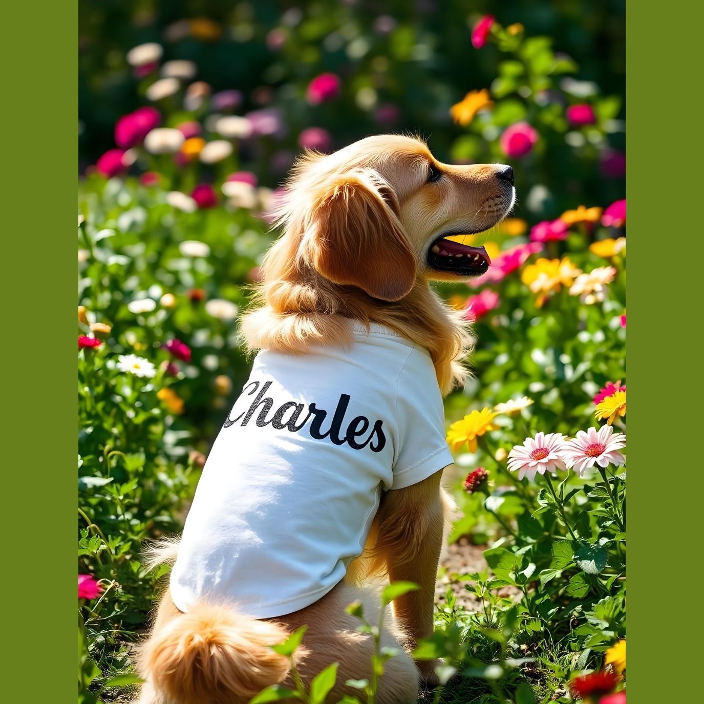 Dog Name printed T-Shirt for All Medium Size Breeds | Ultra Soft & Lightweight Casual Pet T shirt (Copy) (Copy)