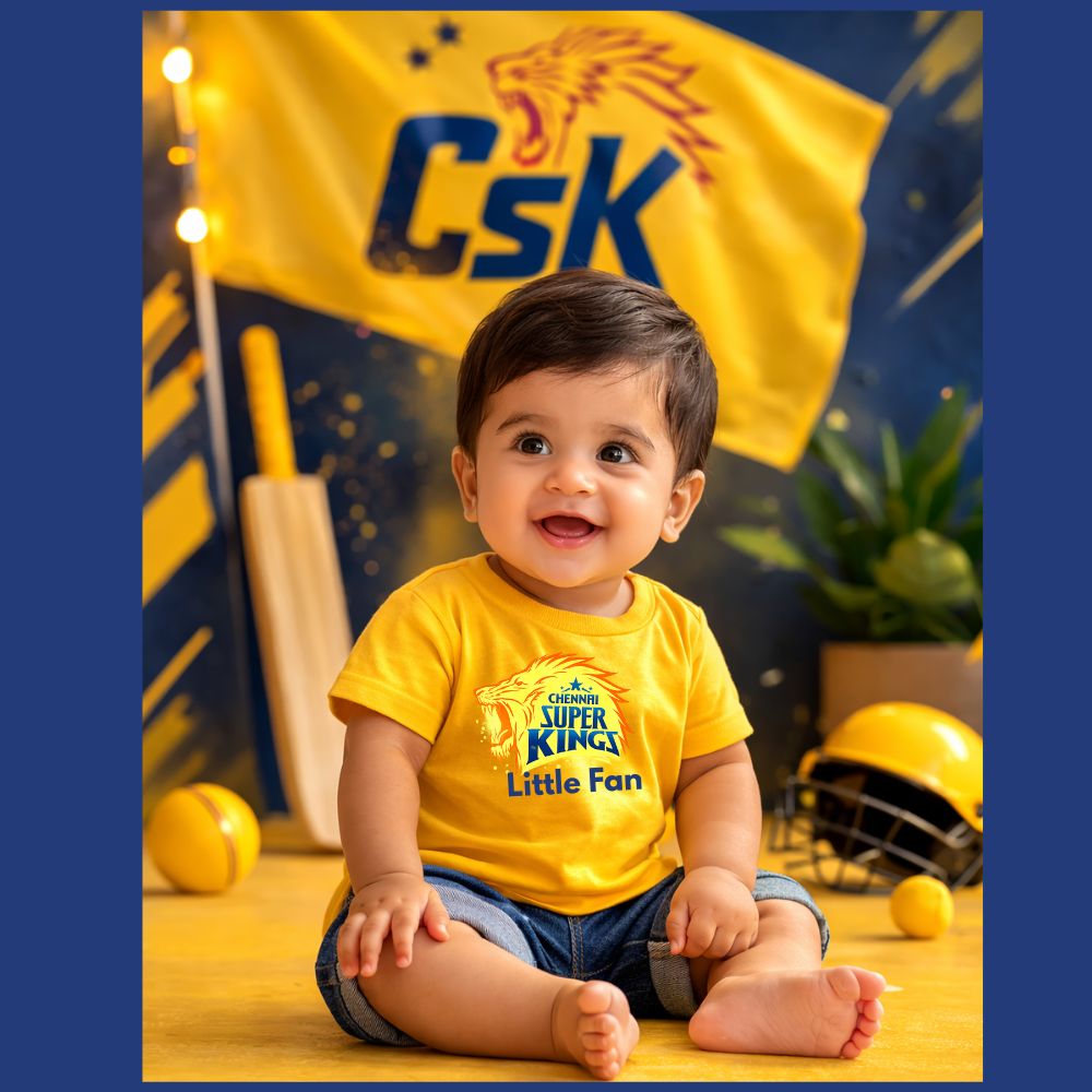 csk kids tshirt fan custom print - Name and number