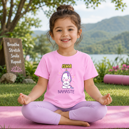 Kids Yoga T-Shirt – Aesthetic Cotton Meditation Tee for Yoga & Wellness Lifestyle