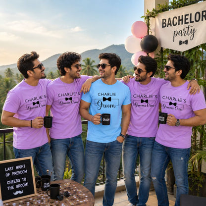 Personalized Groom Squad T-Shirts for Men | Bachelor Party Matching Tees