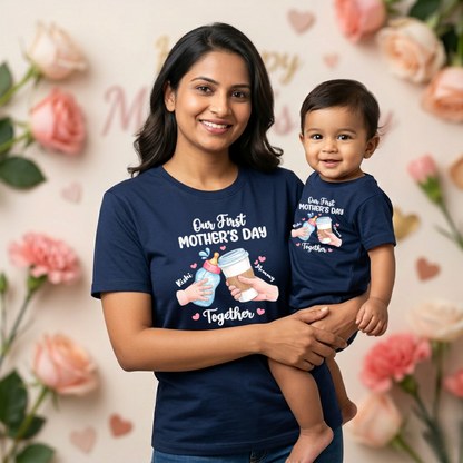 Our First Mother’s Day Onesie & Mom T-Shirt – Cute Matching Outfit