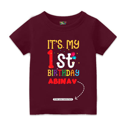 Its my First Birthday Kids Tshirt
