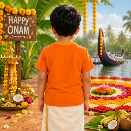 Happy Onam Kids Jersey – Kathakali Kerala Festival Sports Jersey for Boys & Girls