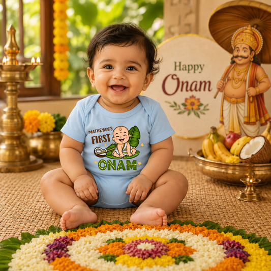 Onam Baby Romper | Soft Cotton My First Onam Outfit