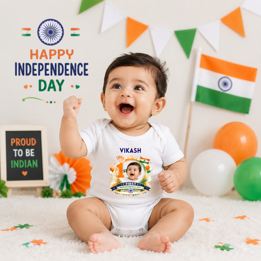 Baby Independence Day Outfit | Personalized Cotton Romper