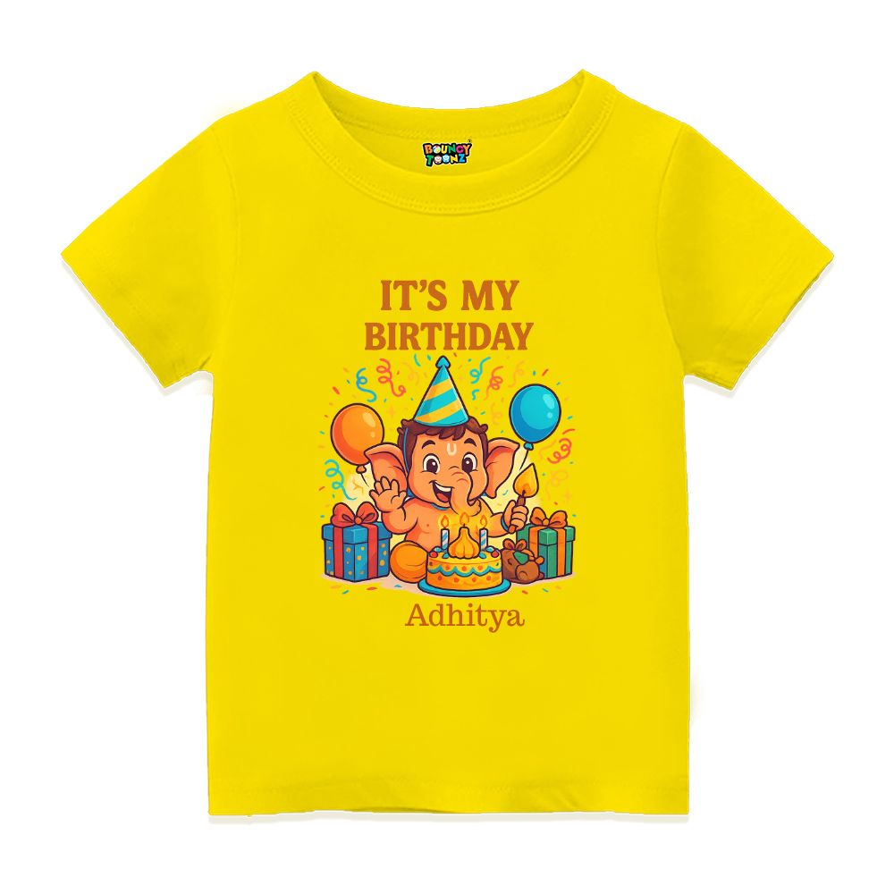 Birthday with Bala Vinayagar Vibes Kids Tshirt