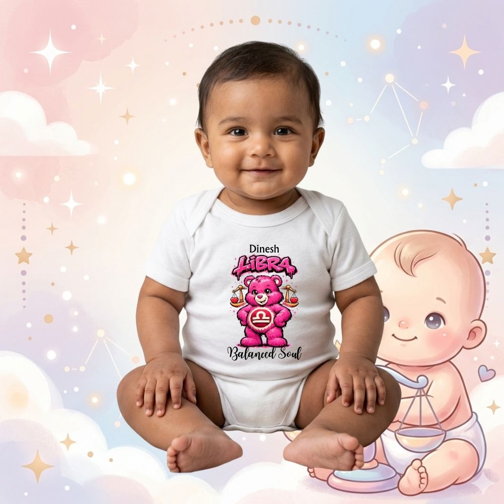 Libra Balanced Soul Custom Name Baby Romper