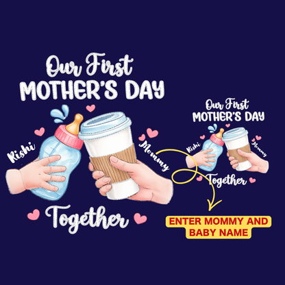 Our First Mother’s Day Onesie & Mom T-Shirt – Cute Matching Outfit