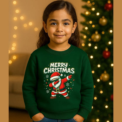 Dab It Like Santa Kids Christmas Sweatshirt | Funny Dab Santa Design Outfit