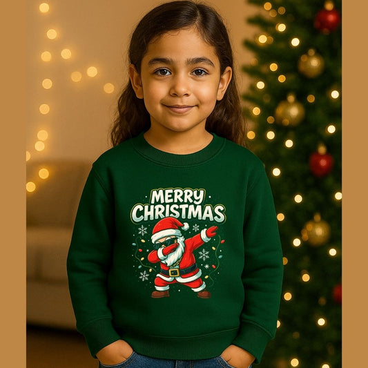 Dab It Like Santa Kids Christmas Sweatshirt | Funny Dab Santa Design Outfit