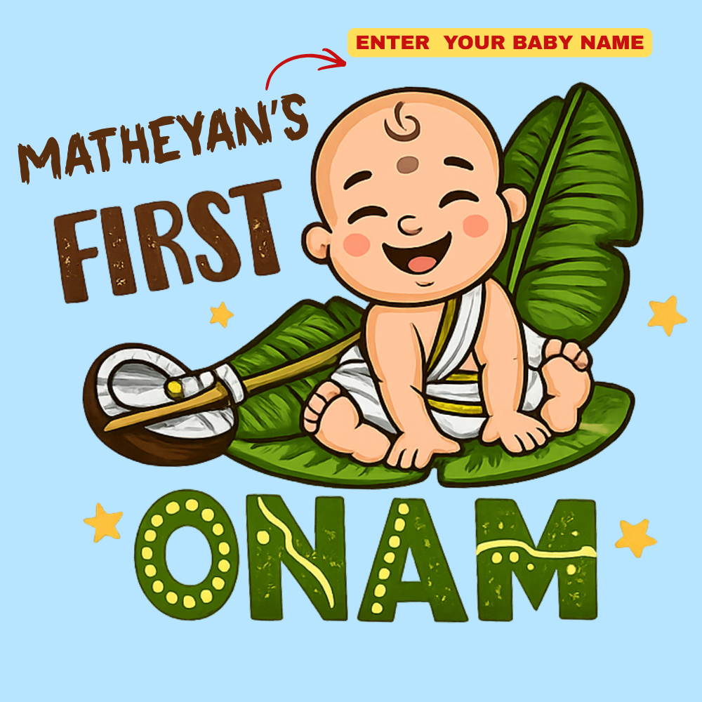 Onam Baby Romper | Soft Cotton My First Onam Outfit