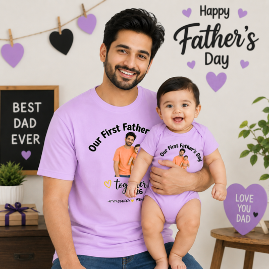 First Father’s Day Twinning T-Shirts for Daddy & Little One