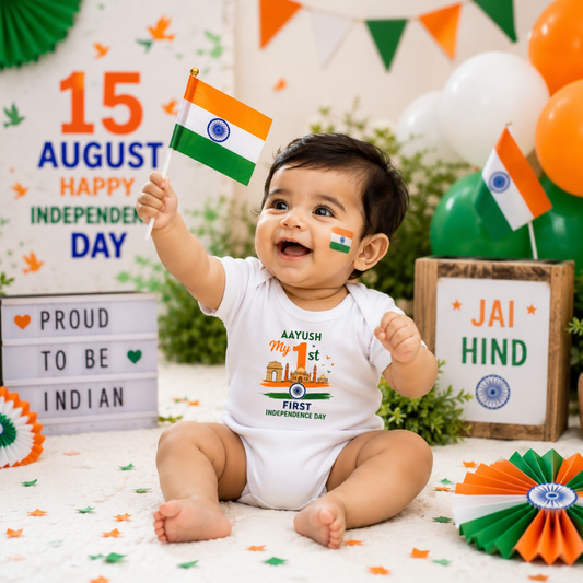 Baby Independence Day Outfit | Personalized Cotton Romper