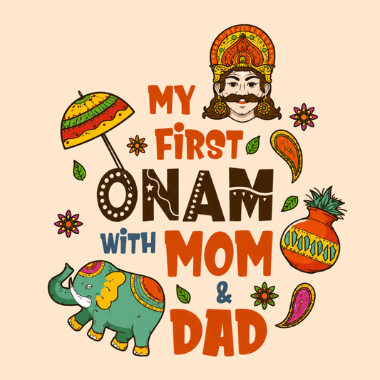 Cute Onam Baby Romper | Soft Cotton Festival Clothing