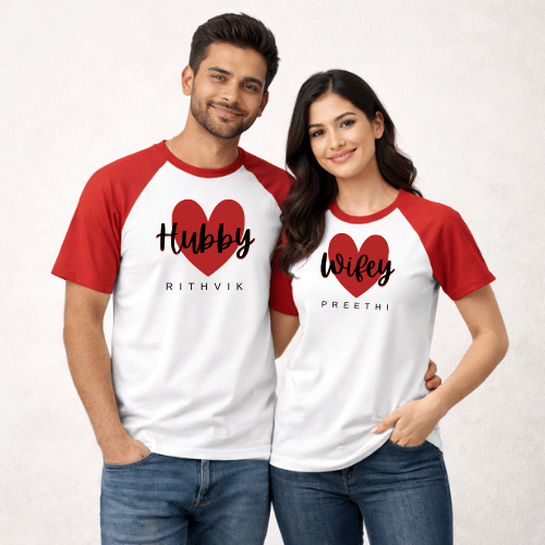 Couple T Shirts Love Symbol Print – Valentine Edition
