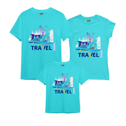 Singapore Travel Destination Matching Family Tshirts