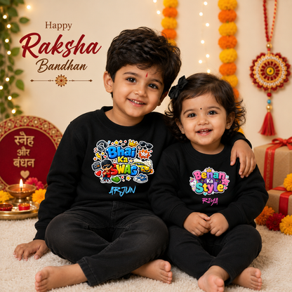 Customized Rakhi Matching Sweatshirts for Siblings