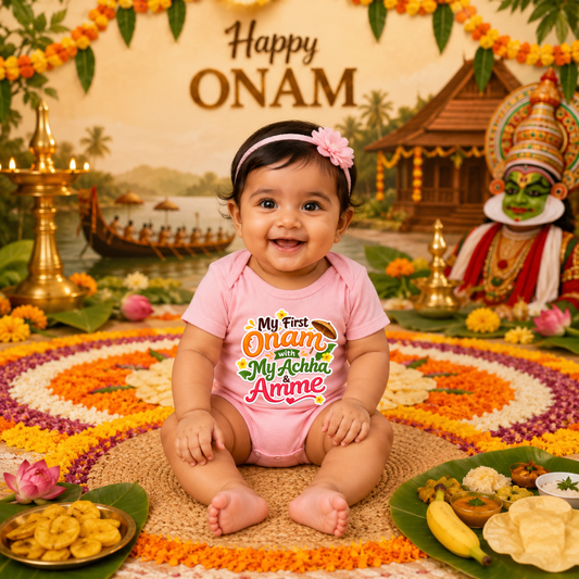First Onam Celebration Baby Romper | Personalized Onesie