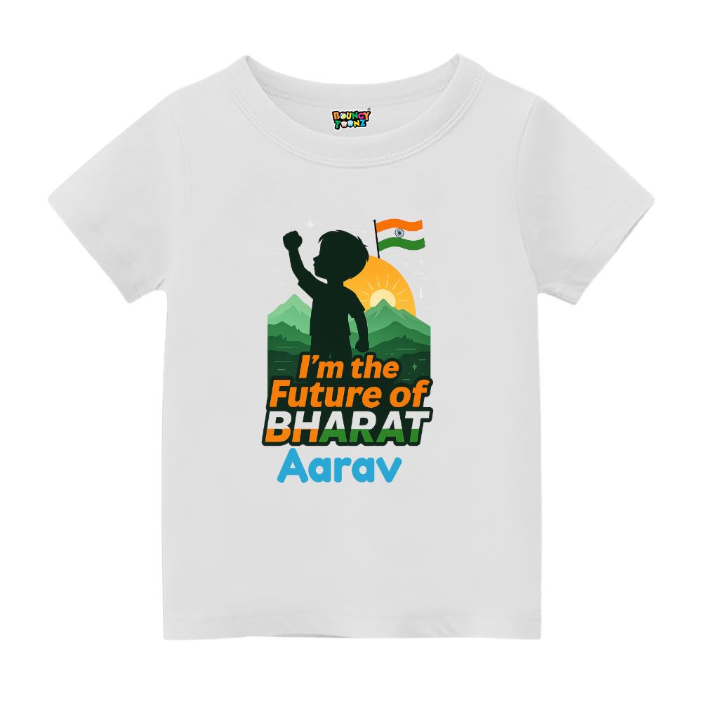 I’m the Future of Bharat Custom Name Print  Independence day T-Shirt