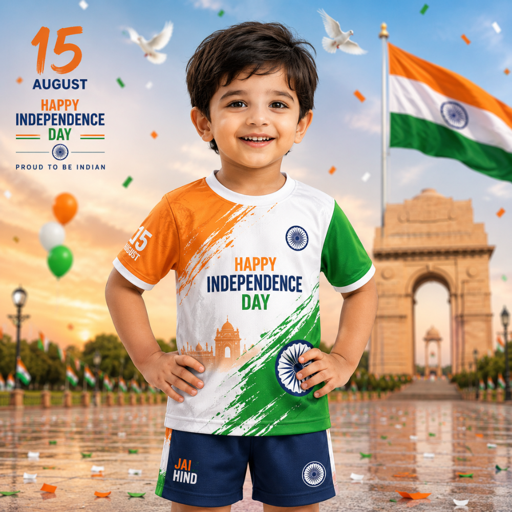 Personalized Independence Day Sports Jersey | India Pride Edition