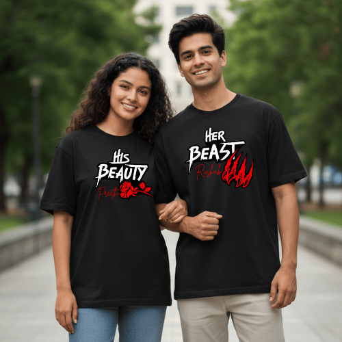 Couple T Shirts for Valentine Photoshoot – Matching Couple Outfit