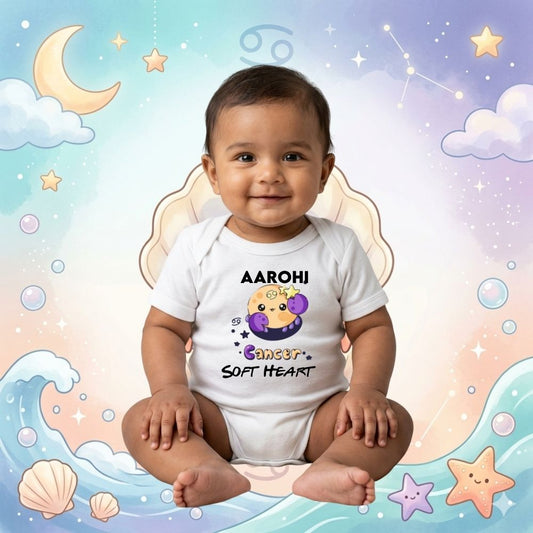 Little Cancer Soft Heart Personalized Baby Romper
