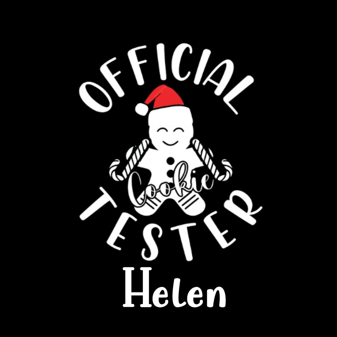 Personalized "Official Cookie Tester" Kids T-Shirt | Custom Name Funny Christmas Tee
