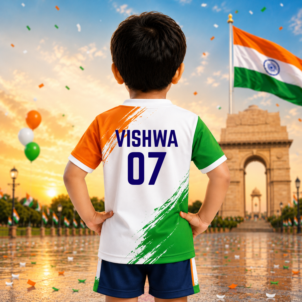 Personalized Independence Day Sports Jersey | India Pride Edition