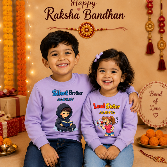 Custom Rakhi Celebration Sweatshirt for Kids